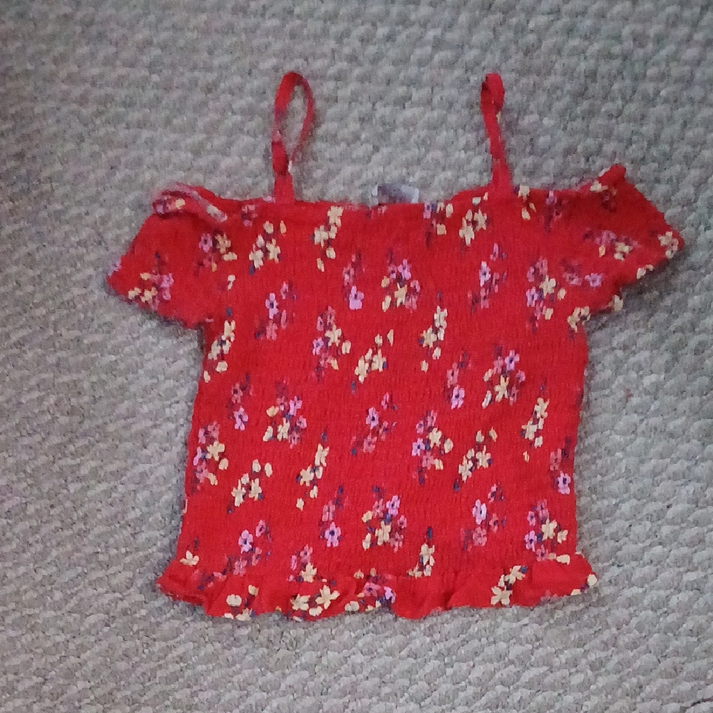 Abercrombie Kids Red Floral Top